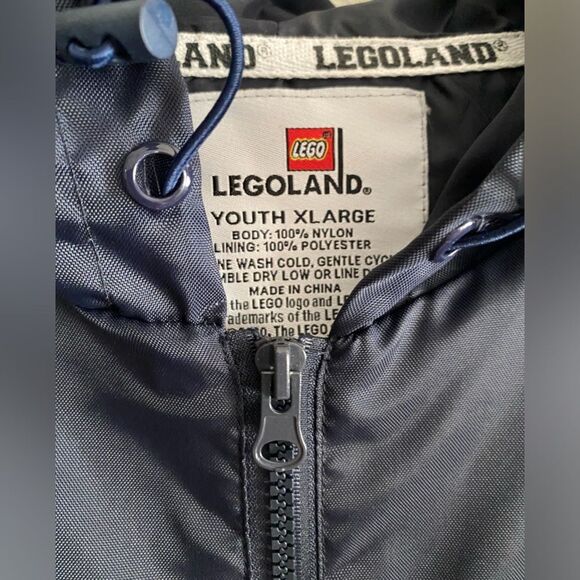 Lego Legoland Deutschland Resort Navy Jacket Wind Breaker Youth XL Extra Large - Picture 4 of 5
